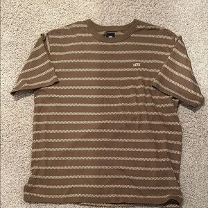 Vans Brown Short Sleeve Striped Tee